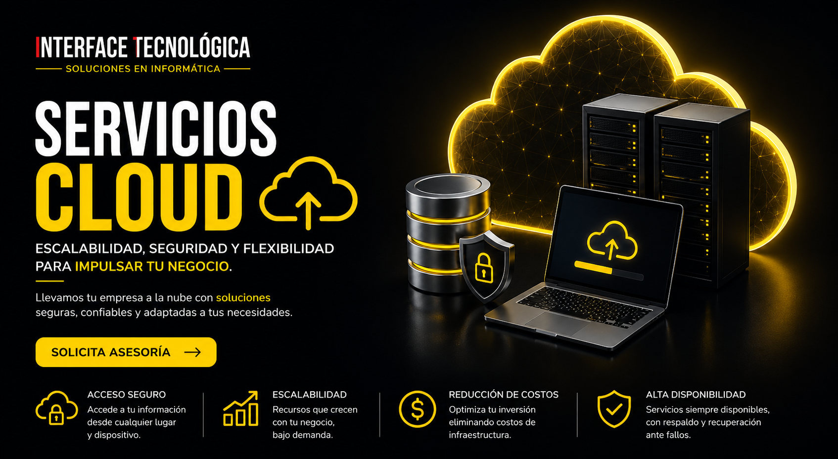 Servicios cloud e infraestructura TI empresarial